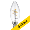 Aanbieding: 6x 123led LED lamp E14 | Kaars C35 | Filament | Helder | 2200K | 1.5W (16W) LDR09120 - 1