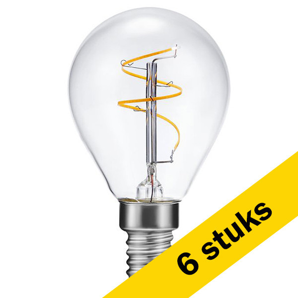 Aanbieding: 6x 123led LED lamp E14 | Kogel G45 | Filament | 2200K | Dimbaar | 3.2W (30W) LDR09124 - 1