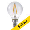 Aanbieding: 6x 123led LED lamp E14 | Kogel G45 | Filament | Helder | 2500K | Dimbaar | 2W (13W) LDR09301 - 1