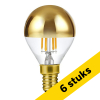 Aanbieding: 6x 123led LED lamp E14 | Kogel G45 | Kopspiegel | Goud | 2500K | Dimbaar | 4W (25W) LDR09337 - 1
