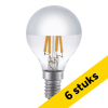 Aanbieding: 6x 123led LED lamp E14 | Kogel G45 | Kopspiegel | Zilver | 2500K | Dimbaar | 4W (32W) LDR09343 - 1