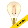 Aanbieding: 6x 123led LED lamp E14 | Kogel G45 | Spiraal filament | 1800K | Dimbaar | 2.5W (15W) LDR06488 - 1