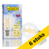 Aanbieding: 6x 123led LED lamp E14 | Kogel P45 | Filament | Helder | 2700K | Dimbaar | 3.4W (40W) LDR01611 - 1