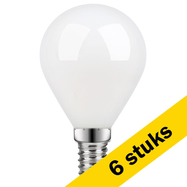 123led Aanbieding: 6x 123led LED lamp E14 | Kogel P45 | Mat | 2700K | Dimbaar | 4.5W (40W)  LDR01533 - 1