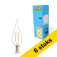 123led Aanbieding: 6x 123led LED lamp E14 | Sierkaars C35 | Filament | Helder | 2700K | Dimbaar | 2.8W (25W)  LDR01871