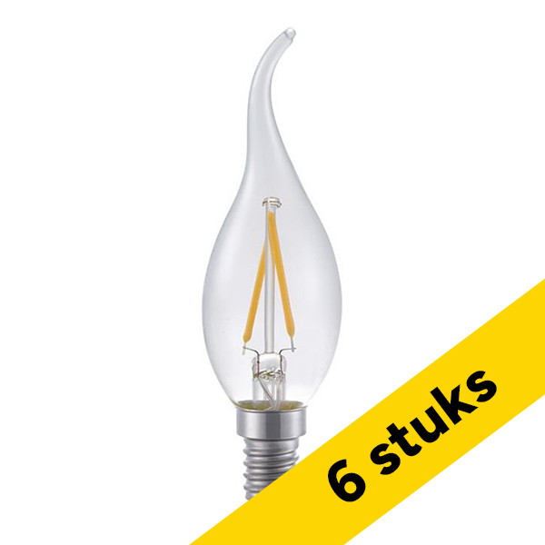 123led Aanbieding: 6x 123led LED lamp E14 | Sierkaars C35 | Filament | Helder | 2700K | Dimbaar | 2W (17W)  LDR09297 - 1