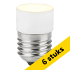 Aanbieding: 6x 123led LED lamp E27 | Buis T28 | Mat | 2700K | Wit | Dimbaar | 3.4W (15W) LDR09529 - 1