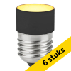 Aanbieding: 6x 123led LED lamp E27 | Buis T28 | Mat | 2700K | Zwart | Dimbaar | 3.4W (15W) LDR09527 - 1
