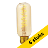 Aanbieding: 6x 123led LED lamp E27 | Buis T45 | Filament | Goud | 2000K | Dimbaar | 4.0W (21W) LDR09239 - 1