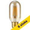 Aanbieding: 6x 123led LED lamp E27 | Buis T45 | Filament | Goud | 2300K | Dimbaar | 4W (25W) LDR09208 - 1