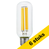 Aanbieding: 6x 123led LED lamp E27 | Buis T45 | Filament | Helder | 2500K | Dimbaar | 6.5W (48W) LDR09206 - 1