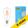 Aanbieding: 6x 123led LED lamp E27 | Edison ST64 | Filament | 2700K | Dimbaar | 806 lumen LDR02115 - 1