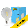 Aanbieding: 6x 123led LED lamp E27 | Globe G125 | Filament | 2700K | Dimbaar | 806 lumen LDR02105 - 1