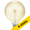 Aanbieding: 6x 123led LED lamp E27 | Globe G125 | Filament | Goud | 2200K | Dimbaar | 4.2W (40W) LDR09138 - 1