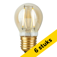 Aanbieding: 6x 123led LED lamp E27 | Kogel G45 | Filament | Goud | 2200K | Dimbaar | 2.9W (25W) LDR09461
