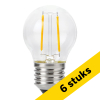 Aanbieding: 6x 123led LED lamp E27 | Kogel G45 | Filament | Helder | 2200K | Dimbaar | 2W (15W) LDR09311 - 1