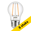 Aanbieding: 6x 123led LED lamp E27 | Kogel G45 | Filament | Helder | 2700K | Dimbaar | 2.5W (25W) LDR09319 - 1