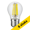 Aanbieding: 6x 123led LED lamp E27 | Kogel G45 | Filament | Helder | 2700K | Dimbaar | 7W (60W) LDR09321 - 1