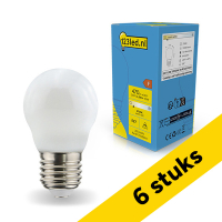 Aanbieding: 6x 123led LED lamp E27 | Kogel G45 | Mat | 2700K | Dimbaar | 4.5W (40W) LDR01819