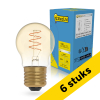 Aanbieding: 6x 123led LED lamp E27 | Kogel P45 | Filament | Goud | 1800K | Dimbaar | 2.5W (15W) LDR02229 - 1