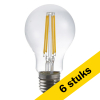Aanbieding: 6x 123led LED lamp E27 | Peer A60 | Dag/Nachtsensor | Filament | Helder | 2700K | 7W (60W) LDR06440 - 1
