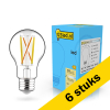 Aanbieding: 6x 123led LED lamp E27 | Peer A60 | Dim to Warm | Filament | 2200-2700K | Dimbaar | 7W (60W) LDR02091 - 1