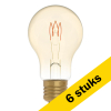 Aanbieding: 6x 123led LED lamp E27 | Peer A60 | Filament | Goud | 1800K | Dimbaar | 2.5W (15W) LDR06494 - 1