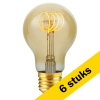 Aanbieding: 6x 123led LED lamp E27 | Peer A60 | Filament | Goud | 2000K | Dimbaar | 4W (22W) LDR09092 - 1