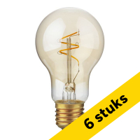 123led Aanbieding: 6x 123led LED lamp E27 | Peer A60 | Filament | Goud | 2200K | Dimbaar | 2.9W (25W)  LDR09241