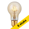 Aanbieding: 6x 123led LED lamp E27 | Peer A60 | Filament | Goud | 2200K | Dimbaar | 4.2W (40W) LDR09491 - 1