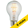 Aanbieding: 6x 123led LED lamp E27 | Peer A60 | Filament | Helder | 2200K | Dimbaar | 4W (22W) LDR09090 - 1