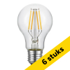 Aanbieding: 6x 123led LED lamp E27 | Peer A60 | Filament | Helder | 2200K | Dimbaar | 4W (25W) LDR09325 - 1