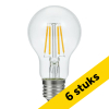 Aanbieding: 6x 123led LED lamp E27 | Peer A60 | Filament | Helder | 2200K | Dimbaar | 6W (42W) LDR09327 - 1