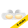 Aanbieding: 6x Inbouwarmatuur 2x GU10 MR11 | Trimless | Rond | 100 x 52 mm | incl. fitting | Kantelbaar | IP20 | Wit LDR08305 - 1