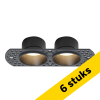 Aanbieding: 6x Inbouwarmatuur 2x GU10 MR11 | Trimless | Rond | 100 x 52 mm | incl. fitting | Kantelbaar | IP20 | Zwart LDR08307 - 1