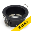 Aanbieding: 6x Inbouwarmatuur GU10 | Rond | incl. fitting | IP65 | Zwart LDR08043 - 1