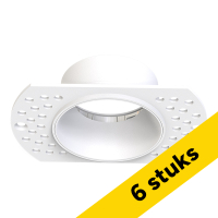 Aanbieding: 6x Inbouwarmatuur GU10 | Trimless | Rond | 62 mm | incl. fitting | IP20 | Wit