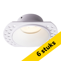 Aanbieding: 6x Inbouwarmatuur GU10 | Trimless | Rond | 80 mm | incl. fitting | IP65 | Wit