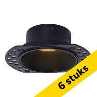 Aanbieding: 6x Inbouwarmatuur GU10 | Trimless | Rond | 80 mm | incl. fitting | IP65 | Zwart