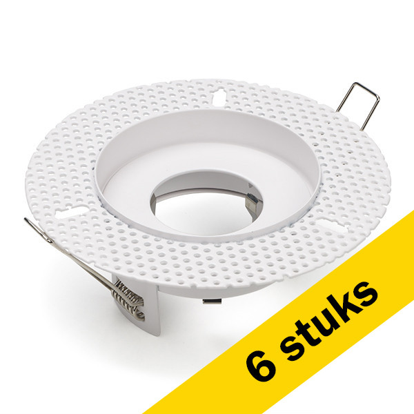 123led Aanbieding: 6x Inbouwarmatuur GU10 | Trimless | Rond | incl. fitting | IP20 | Wit  LDR08029 - 1