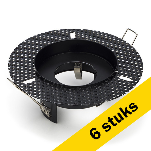 123led Aanbieding: 6x Inbouwarmatuur GU10 | Trimless | Rond | incl. fitting | IP20 | Zwart  LDR08031 - 1