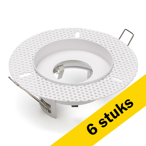 123led Aanbieding: 6x Inbouwarmatuur GU10 | Trimless | Rond | incl. fitting | IP65 | Wit  LDR08033 - 1