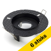 Aanbieding: 6x Inbouwarmatuur GU10 | Trimless | Rond | incl. fitting | IP65 | Zwart LDR08035 - 1