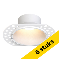 Aanbieding: 6x Inbouwarmatuur GU10 MR11 | Trimless | Rond | 62 mm | incl. fitting | IP44 | Wit