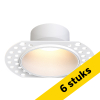 Aanbieding: 6x Inbouwarmatuur GU10 MR11 | Trimless | Rond | 62 mm | incl. fitting | IP44 | Wit LDR08309 - 1
