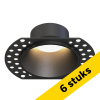 Aanbieding: 6x Inbouwarmatuur GU10 MR11 | Trimless | Rond | 62 mm | incl. fitting | IP44 | Zwart LDR08311 - 1
