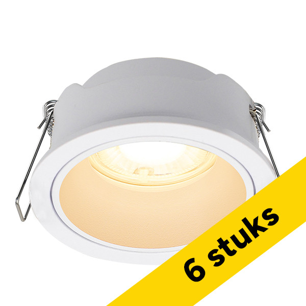 Aanbieding: 6x Led inbouwarmatuur | Rond | Wit | GU10 MR11 fitting | Ø 52 mm | IP20 LDR08313 - 1
