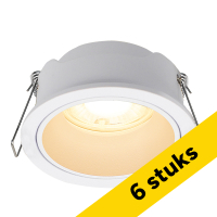 Aanbieding: 6x Led inbouwarmatuur | Rond | Wit | GU10 MR11 fitting | Ø 52 mm | IP20