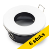 Aanbieding: 6x Led inbouwarmatuur | Rond | Wit | GU10 fitting | Ø 68 mm | IP65