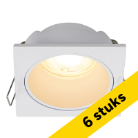 Aanbieding: 6x Led inbouwarmatuur | Vierkant | Wit | GU10 MR11 fitting | Ø 52 mm | IP20